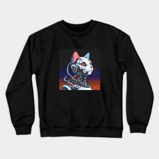 Cyborg Cat Crewneck Sweatshirt